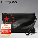 赫泽琼斯真牛皮手包男进口意大利手腕包青年时尚潮流简约信封包英伦单肩包