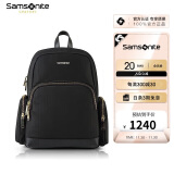 新秀丽（Samsonite）都市休闲高中生书包女士背包13.3英寸电脑包黑色小号双肩包TW2