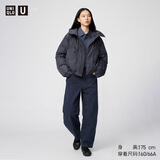 优衣库合作款/女装男装廓形长裤/弯刀镰刀裤480338 68 深蓝色 25 /160/64A