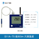 彭云S11A远程温湿度防水记录仪农业养殖数显温度采集报警器无线温度计 S11A-T5 仅测温度 5m 防水版 4G【送终身流量】