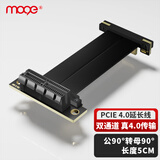 魔羯（MOGE）PCI-E 4.0 延长线 PCIe延长线4.0 X1网卡声卡扩展GEN4转接DMA连接线5厘米90度转90度 MC499105
