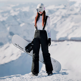 牧途雪（MUTUSNOW） 滑雪裤女单板双板韩国防风防水透气保暖护腰背带滑雪裤 1905女裤 1905女黑裤 M