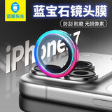 蓝猩先生适用苹果17Promax镜头膜 iPhone17pro后摄像头膜蓝宝石高清耐磨耐刮手机保护膜 炫彩