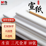 晨光(M&G)文具书画纸生宣宣纸毛笔书法专用纸练习纸作品纸 小楷专用纸国画生日礼物三尺全开/10张