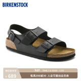 BIRKENSTOCK勃肯德国进口男女款时尚舒适百搭软木Milano系踝凉鞋 黑色-窄版34793 36