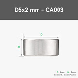 拓竹3D打印模型标准配件4x2 mm 圆形磁铁 (20个） bambulab D5x2 mm 圆形磁铁 (20件)-CA003