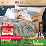 富安娜床上四件套大提花欧式轻奢套件纯棉床单被套单人双人203*229cm