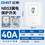 正泰（CHNT）漏电保护器118空开空调热水电器 保护开关 NEG3系列 柜机断路器 40A 漏电保护开关