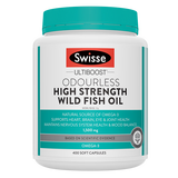 Swisse斯维诗高浓度深海无腥鱼油1500mg胶囊含omega-3 DHA+EPA 400粒/瓶