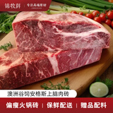 锦牧鲜 澳洲牛肉火锅食材五花肉双层肥牛卷烤肉安格斯原切整块源头直发 偏瘦上脑砖2块共2000G