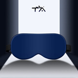 TA 真丝眼罩桑蚕丝睡眠遮光透气男女通用午睡觉舒适旅行旅游 藏青蓝