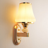 简约现代温馨带遥控开关调节亮度酒店宾馆卧室床头墙灯工程壁灯 单头+LED灯泡12瓦led