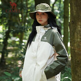 骆驼户外(CAMEL)冲锋衣男女防污防水三合一两件套冲锋衣女 A23CA70126