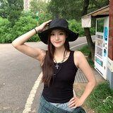 MMOPTOP渔夫帽男女夏季透气防晒户外露营遮阳帽子大头围徒步登山帽