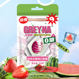 GREYNA歌雷呐口香糖GREYNA10级爆炸薄荷强爆爽呛凉冰雹清新水果超凉糖 60克综合水果味9级到10月特价)