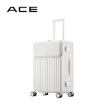 ACE/Avocado2-F轻质铝框登机箱行李箱前开盖多色托运箱二代升级 D24103-白色-24英寸