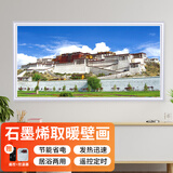 五花 石墨烯取暖器碳晶墙暖壁画家用电暖器静音电热板节能省电壁挂式电暖气片 1000W-布达拉宫