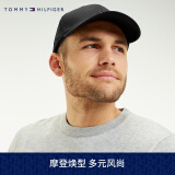 TOMMY HILFIGER【礼品】【男女同款】情侣纯棉金属调节扣经典棒球帽95041 黑色083 均码（57-58cm）