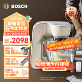 博世（Bosch）欧洲整机进口家用厨师机和面揉面一体机全自动多功能轻音电动搅拌机商用料理机打蛋器打奶油绞肉机 香草白【升级细面条】1000W-4大功能附件
