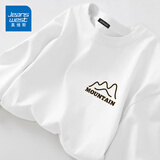 真维斯（Jeanswest）白色打底衫男2025新款春秋重磅纯棉内搭上衣学生圆领长袖T恤男士 白色(双峰山胸标) L (175) (收藏加购优先发)