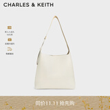CHARLES&KEITH大容量通勤子母单肩包托特包包女包生日礼物CK2-40270966-1 Cream奶白色 L