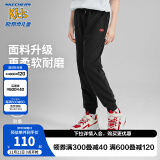 Skechers斯凯奇儿童裤子男女童长裤春秋舒适柔软耐磨宽松休闲裤L320B146 小logo/碳黑/0018 M