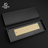 炎竞V1铝坨坨外壳适配wooting60HE键盘客制化底壳HM66 GH60美加狮mad60小夜魔K64 M6H ISO64 66XU 黑色阳极++黄铜配重块