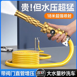 洗车水枪高压家用套装浇花专用水管水管软管接水龙头超增压喷头 3分纯铜宝塔水枪【带阀门】