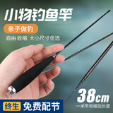 胜丸升级溪流小物钓鱼竿套装新手儿童超轻短节手竿迷你微物鲢鳙钓鱼竿 1.75m 溪流单杆【新升级款碳素】