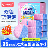 草本之王洁厕灵蓝泡泡马桶清洁剂洁厕宝马桶去异味洁厕块留香除垢 【六盒装】50g*24枚