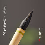 六品堂小楷毛笔紫毫狼毫兼毫小号临摹抄经字帖毛笔专业级套装初学入门书法专用练字写簪花小楷笔【霜白】