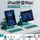 酷盟ipad键盘鼠标套装ipad air6键盘9/10代 pro11/13英寸键盘保护套带笔槽磁吸蓝牙妙控键盘平板壳 青山黛【七彩背光键盘+保护套+鼠标+触控笔】 iPad10 【10.9英寸】202