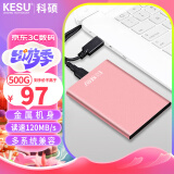 科硕（KESU） 移动硬盘 USB3.0 大容量安全加密 高速外接存储 尊贵金属-樱花粉+硬盘包 1TB