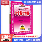 【科目自选】2024新版薛金星小学教材全解一年级上册下册语文数学人教版同步课本解析辅导资料七彩课堂教师用书教材解读 教材全解 语文 人教版【下册】