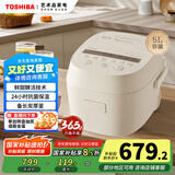 东芝（TOSHIBA）鲜米电饭煲4-5人 变温醒米技术家用不粘智能预约5升备长炭电饭锅三维立体加热RC-18DHUC(WY)