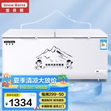 雪贝娜冰柜商用大容量全冷冻家用双温卧式冷柜展示柜 898单温智能温控
