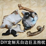 南国伊绣定制抱枕玩偶照片真人形无白边丑娃娃diy恶搞怪男女生日礼物异形 【量大从优，咨询客服】 含枕芯 定制45cm下单后给客服发图