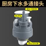 潜水艇（Submarine）厨房下水三通 洗碗机净水器下水管三通接头三合一下水道防臭神器 【4】接水槽+小厨宝