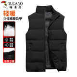 啄木鸟（TUCANO）棉马甲男士秋冬季潮流加厚保暖立领背心外穿防风休闲棉服外套男装