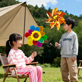 塔萌鱼风车玩具儿童镭射太阳花风车套装野营新年户外营地幼儿园节日礼物