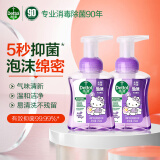 滴露（Dettol）泡沫洗手液250ml*2瓶 hello kitty 男女士儿童清洁抑菌易冲洗 【KT】兰花250ml*2瓶