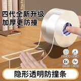 米乐奇茶几桌角柜子门把手撞响贴隐形透明防碰撞贴玻璃防撞条墙边保护 透明防撞条3cm宽*3米长【2卷装