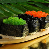 江船长新鲜鱼籽酱净重100g国产鱼子酱即食日式寿司料理食材拌饭海鲜美食 100g绿色芥末味大粒鱼籽