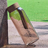 富光（FUGUANG）太空杯塑料杯子超大运动水壶过滤创意水杯便携户外防摔茶杯子 1500ml 咖色