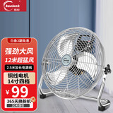 宝乐比皓haoluck台式趴地扇工业风扇强力趴地风扇大风量商用地扇台地扇大功率工厂坐地落地电风扇 14寸银色四挡 铝扇叶 2.5米电源线