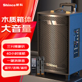 新科（Shinco） 广场舞音响户外拉杆音箱大功率家用K歌无线蓝牙大音量喇叭扩音器便携式低音炮 8吋双咪