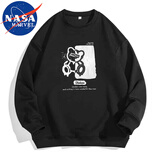 NASA MARVEL卫衣男秋冬季潮流打底衫休闲百搭宽松户外春款情侣装 黑色 2XL 