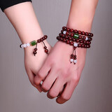 月印百川【新年礼物】小叶紫檀手串情侣款玉髓佛珠文玩手链礼盒套装约8mm