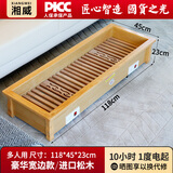 湘威烤火箱家用电烤火炉取暖器实木电火桶烤脚取暖器长方形电热烤火器湖南桌下学生电火盆省电暖脚神器 进口松木118*45*23CM豪华1-4人款 实木