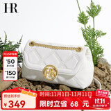 HR赫莲娜包包女包菱格链条包女小包女士单肩斜挎包女生日礼物 白色